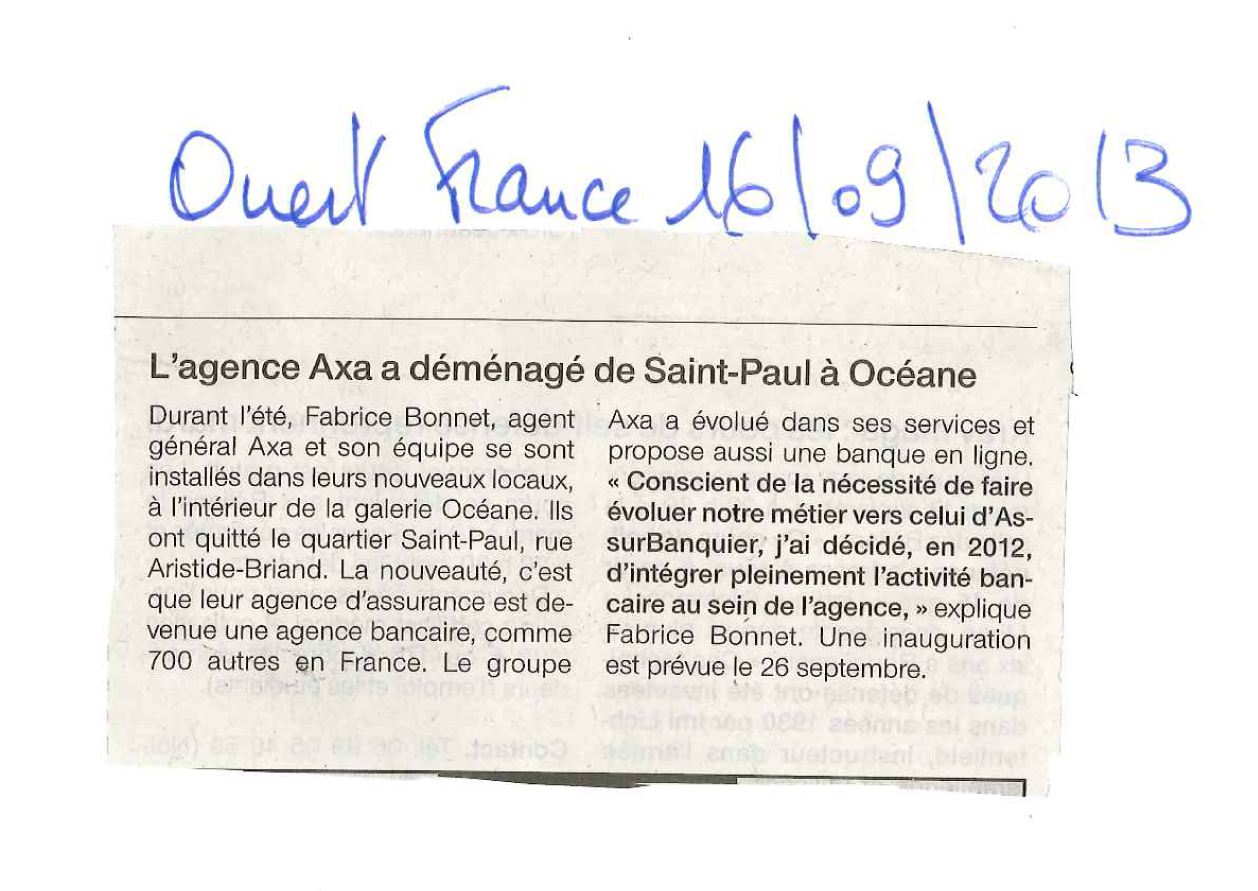 16.09.2013 - OUEST FRANCE - AXA